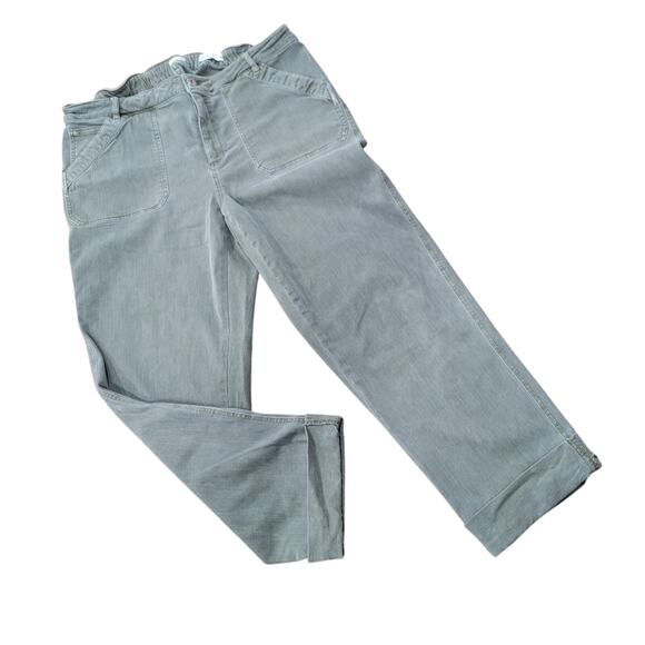 J. Jill Denim High Rise Crop Straight Leg Green Pants Size 18 - Picture 1 of 11